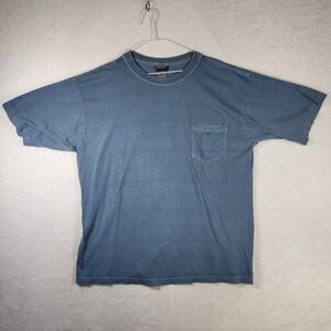 Vintage OP Ocean Pacific T‎ Shirt Mens XL Blue Pocket Tee Casual